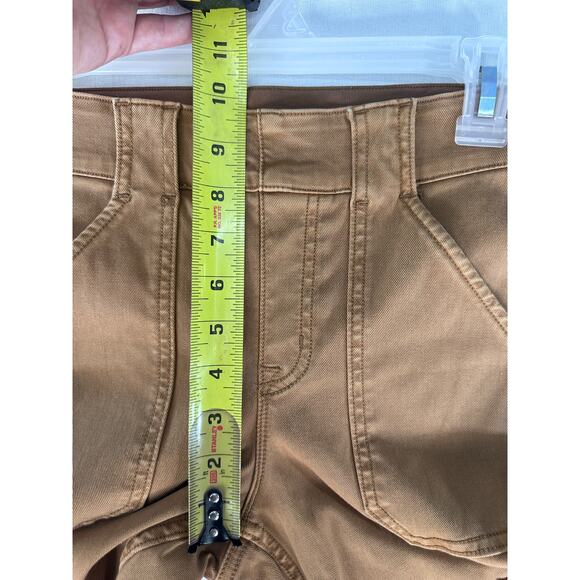 Spanx Womens sz S Stretch Twill Cargo Pants Ankle Jogger Khaki Utility High Rise - Picture 4 of 9